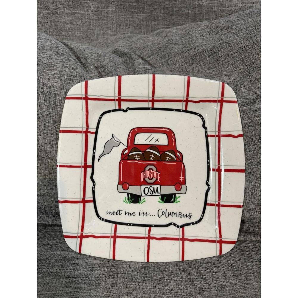 Magnolia Lane Ohio State Buckeyes Platter Meet Me In Columbus 9" Plate
